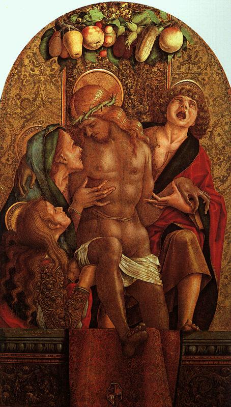 Carlo Crivelli Lamentation over the Dead Christ Sweden oil painting art